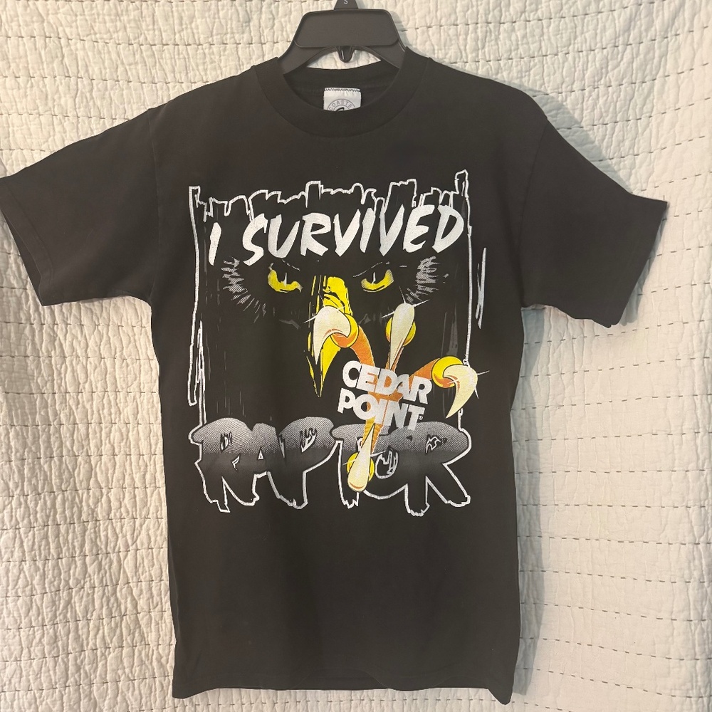 Vintage 1994 Cedar Point Rapture rollercoaster tee shirt